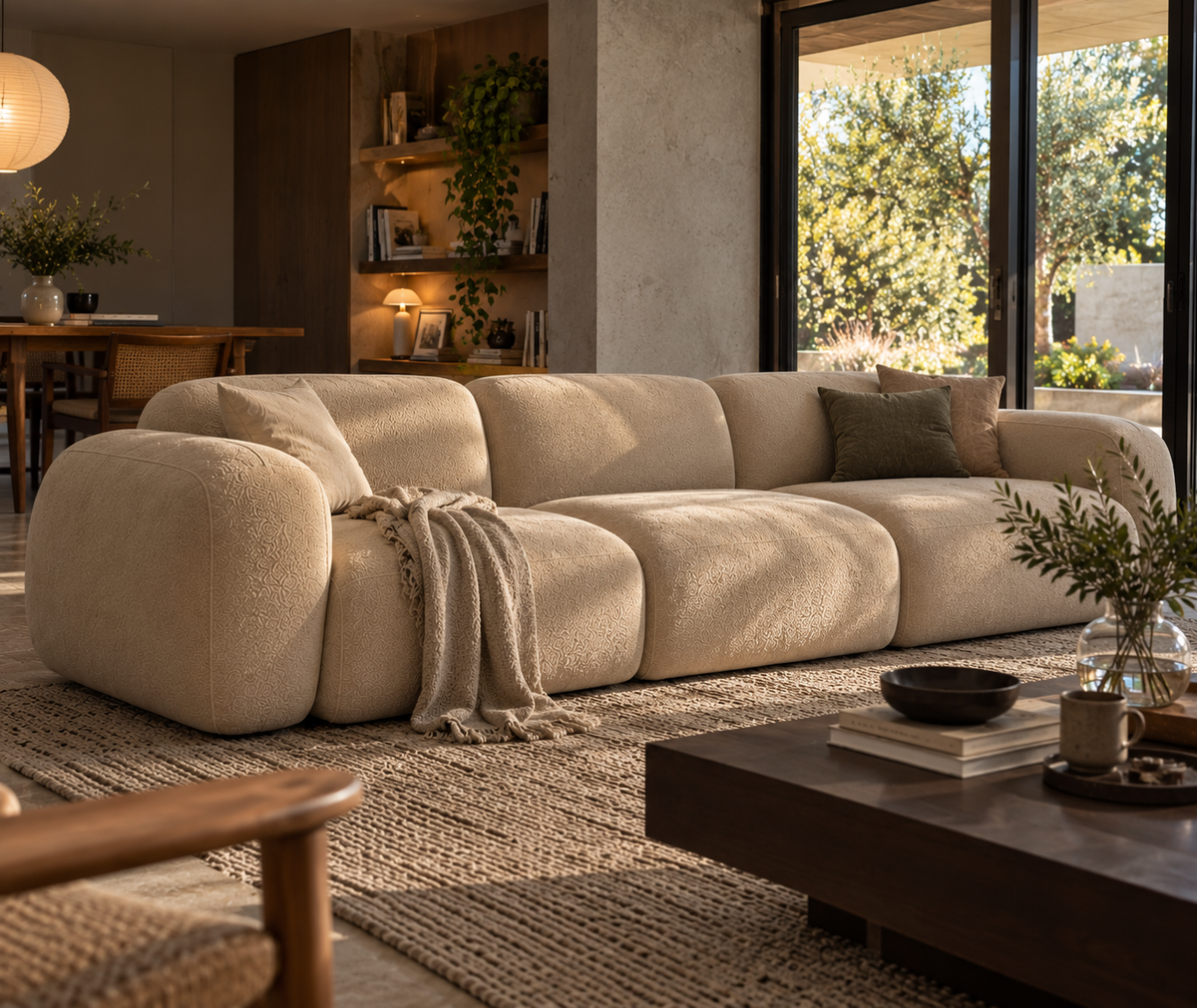Italian-Inspired Luxury Modular Velvet Sofa