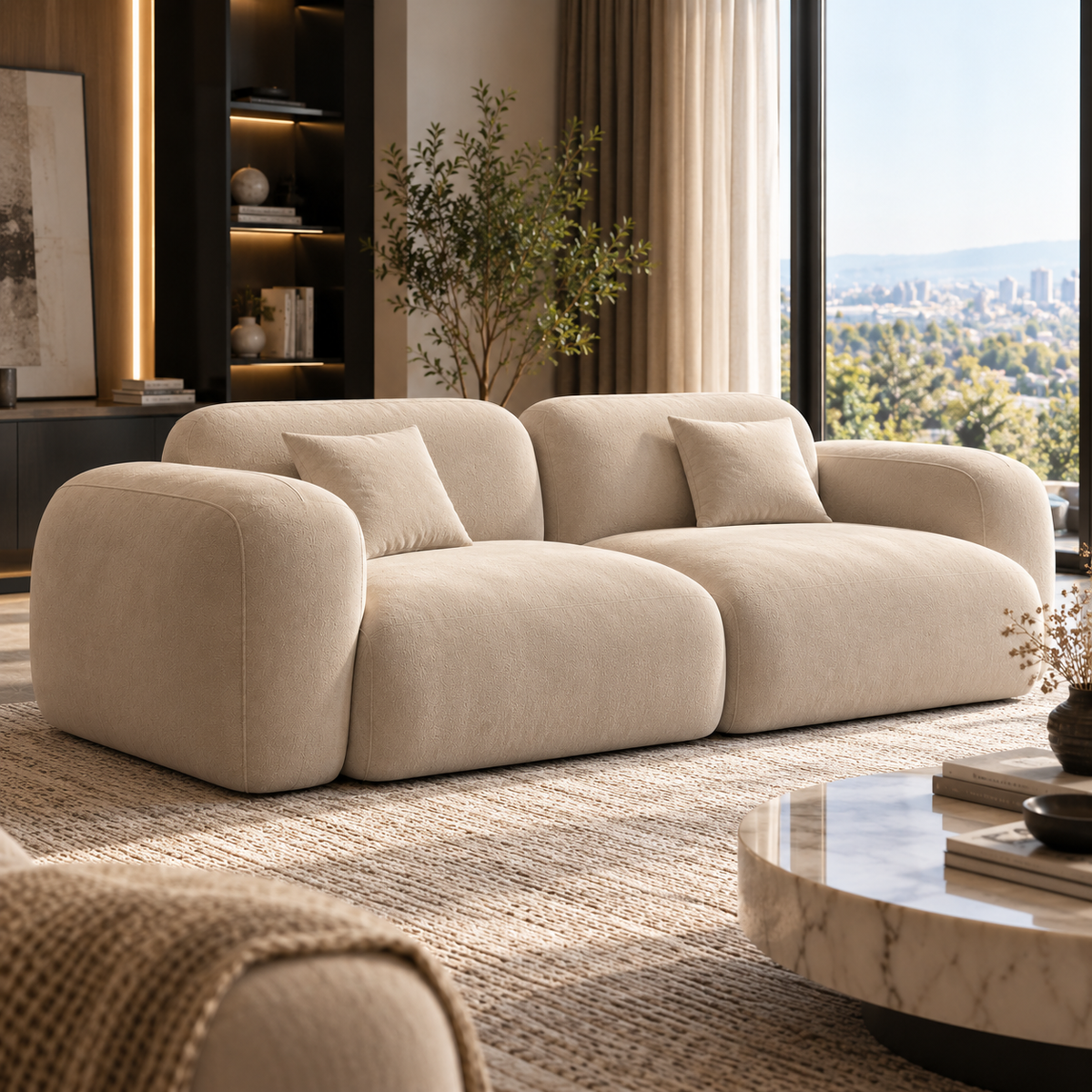 Italian-Inspired Luxury Modular Velvet Sofa