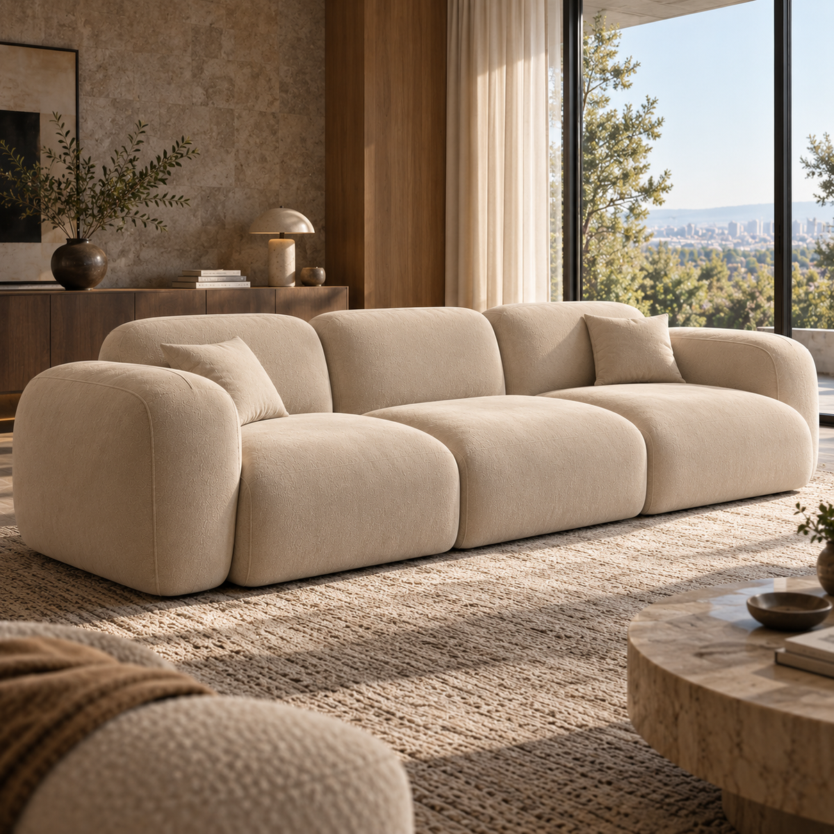 Italian-Inspired Luxury Modular Velvet Sofa