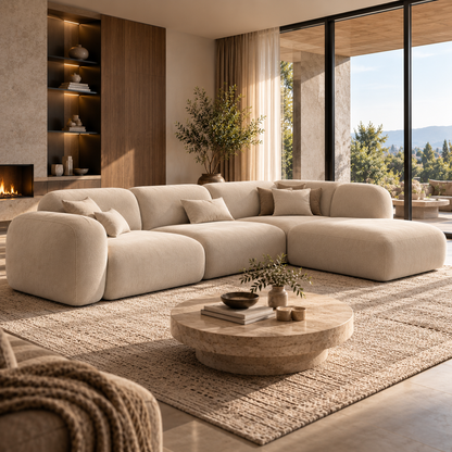 Italian-Inspired Luxury Modular Velvet Sofa