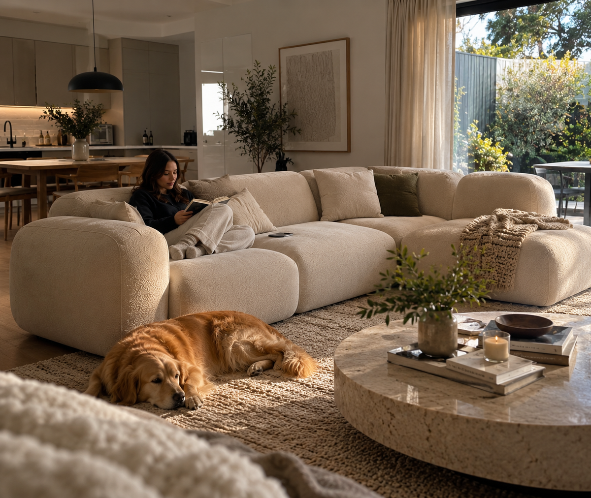 Italian-Inspired Luxury Modular Velvet Sofa
